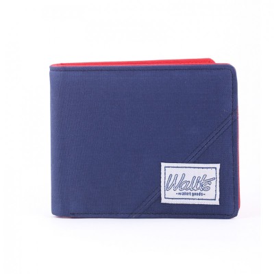 Canvas Bifold Wallet Leeds Navy Red