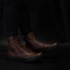 Sepatu kulit boots coklat pria bratta brown